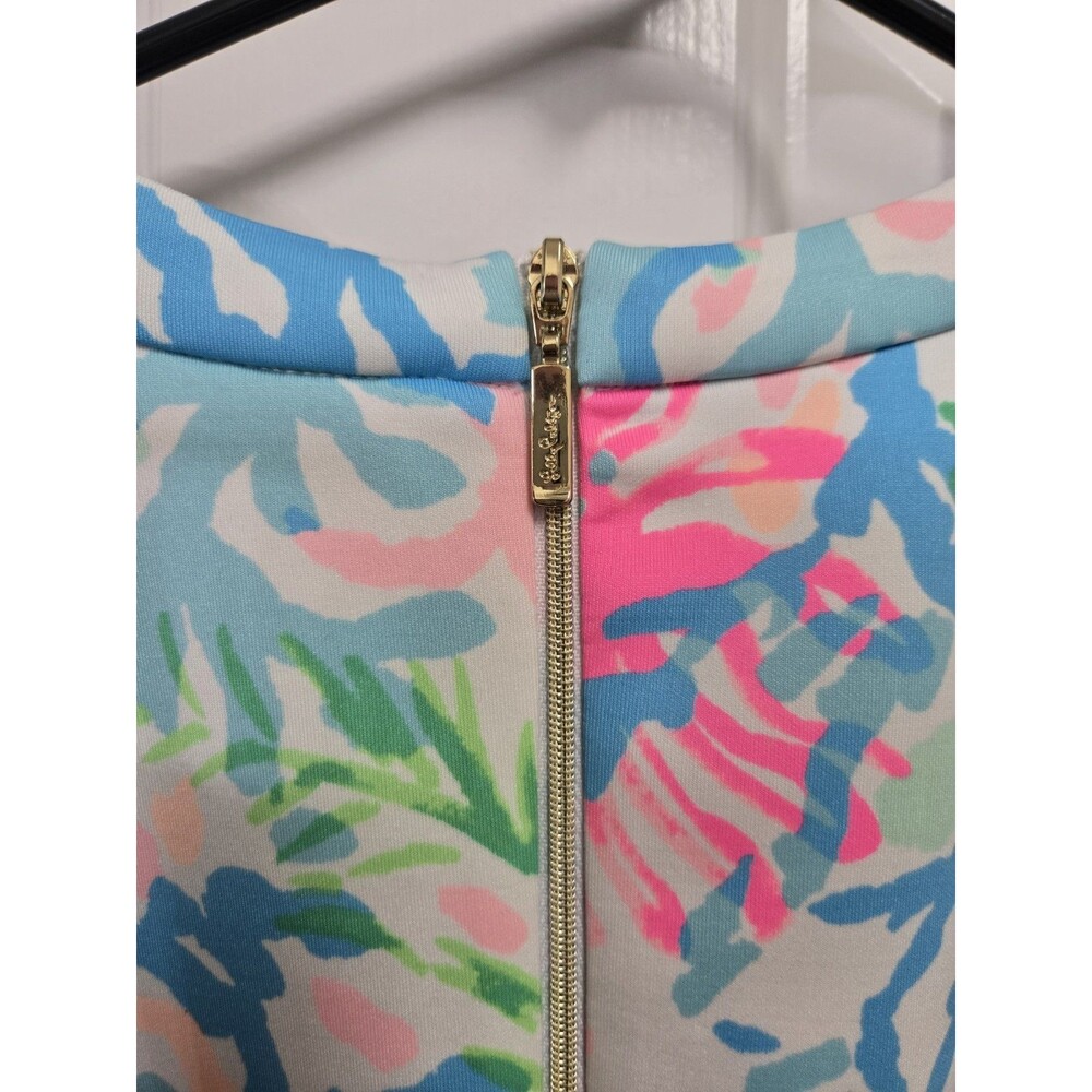 Lilly Pulitzer Sophelia Shift Dress Multi Color Coral Bay Girls Size 14 EUC - Picture 5 of 5